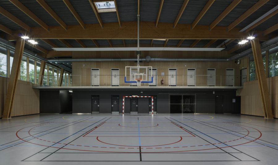 Gymnase du stade Suchet à Paris, "Atalante" - Arch. KOZ - Photo : Cécile Septet