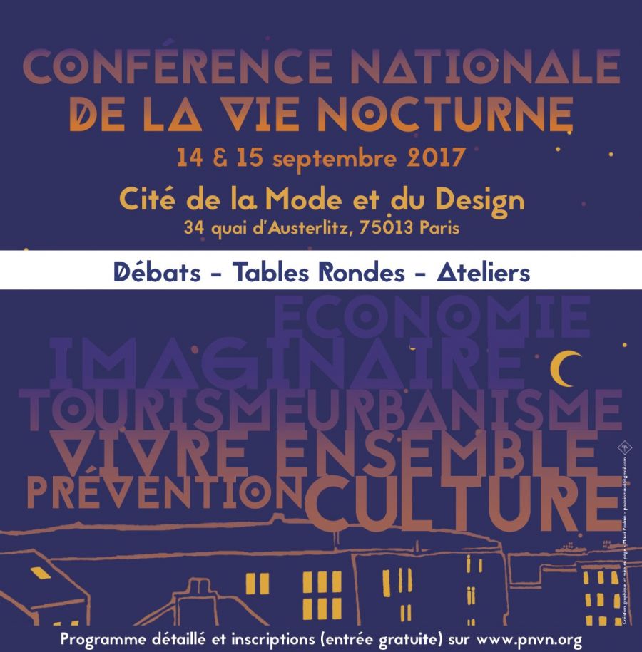 Conférence Nationale de la Vie Nocturne, les 14 et 15 septembre à Paris