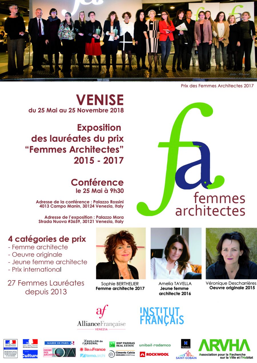 Affiche de l'exposition des lauréates du prix "Femmes architectes"