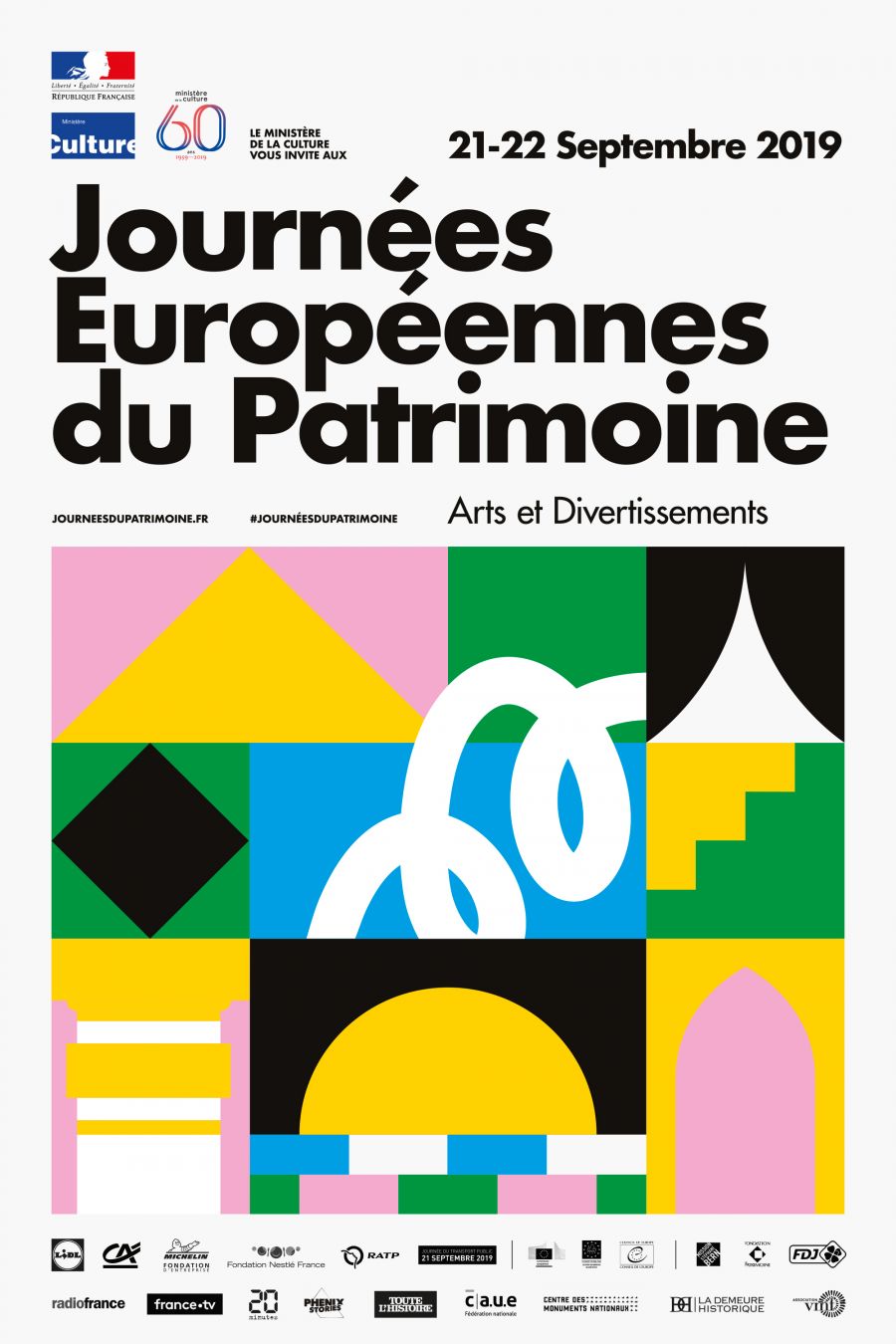 Affiche des Journées Européennes du Patrimoine 2019 © Ministère de la Culture