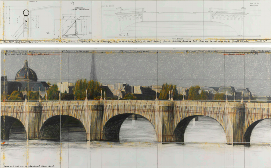 Le Pont-Neuf empaqueté (Projet pour Paris) © Christo 1985, Philippe Migeat