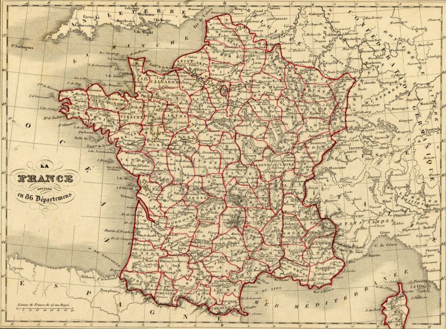 Carte de France de 1843 © Alexandre Vuillemin