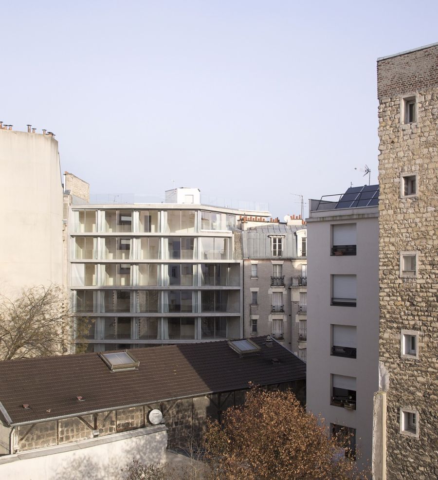 20 logements collectifs à Paris 20e - Arch. REMINGTONSTYLE © Clément Guillaume