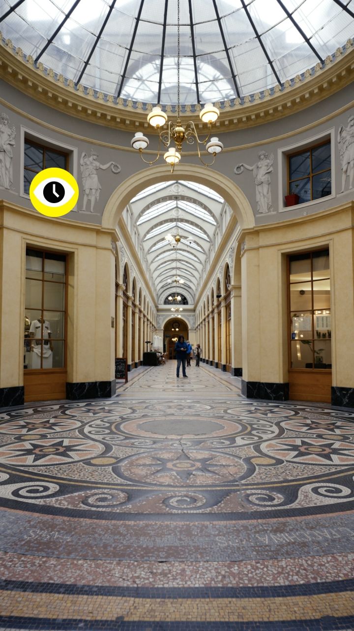 ⏯️ 20 secondes d’instantané depuis la Galerie Vivienne, dans le 2e arrondissement de Paris.